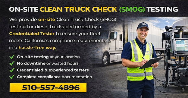 On-Site Clean Truck Check (SMOG) Testing
